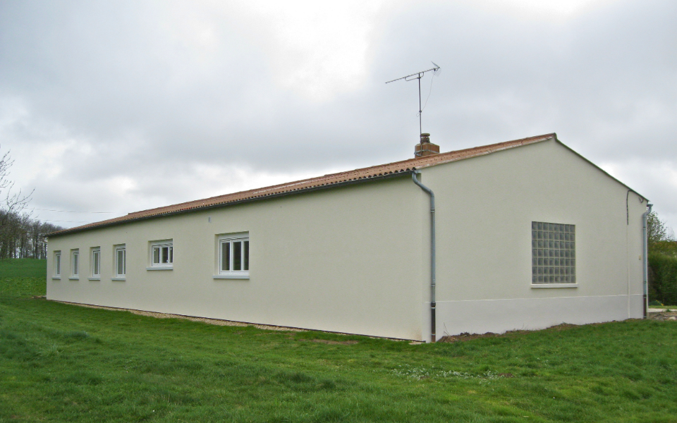 Rénovation de façade avec un enduit mince armé D3 - après