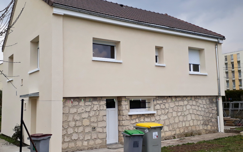 Isolation thermique par l’extérieur avec isolation de la toiture en sarking - après