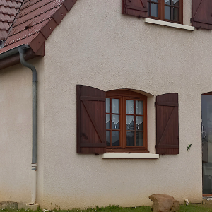 Ravalement de façade avec une peinture décorative mate - avant
